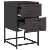 ZNTS Bedside Cabinet Black 36x39x60.5 cm Steel 846458