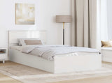 Bed Frame with Headboard White 90 x 190 cm Engineered Wood 3408704