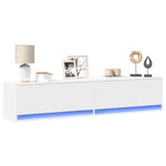 TV Wall Cabinet with LED White 180x31x38 cm 3307947
