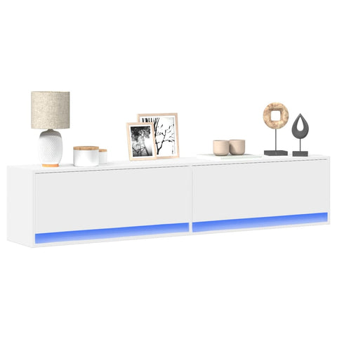 TV Wall Cabinet with LED White 180x31x38 cm 3307947