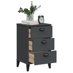 ZNTS Bedside Cabinet VIKEN Anthracite Grey Engineered Wood 374913