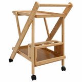 Kitchen Trolley with Wheels Light Brown 65 x 40.5 x 76.5 cm 42028291