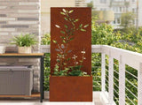 Garden Privacy Screen Rusty 50 x 32 x 150 cm Weathering steel 876482