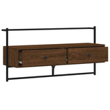 TV Cabinet Wall-mounted Brown Oak 100.5x30x51 cm Engineered Wood 833462
