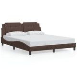 Bed Frame without Mattress "Zadar" Brown 160x200 cm Faux Leather 3208193