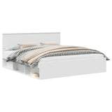 Bed Frame with Headboard White 180 x 200 cm Engineered wood 3407841