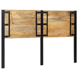 Headboard 160 cm Solid Wood Mango and Iron 4017552