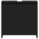 Bathroom Cabinet Black 60x33x61 cm Engineered Wood 802643