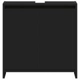 Bathroom Cabinet Black 60x33x61 cm Engineered Wood 802643
