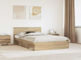 Bed Frame with Headboard Sonoma 120 x 200 cm Engineered wood 3407906