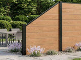Fence Set 11 pcs 1830 x 186 cm WPC and Aluminium Brown 3429393