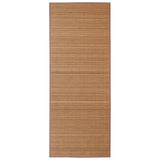 Rectangular Brown Bamboo Rug 80 x 300 cm 241338