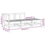 ZNTS 3 Piece Garden Lounge Set Solid Wood Douglas 825413