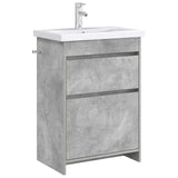 Bathroom Under Sink Cabinet Concrete Grey 56 x 37.5 x 81 cm 890731