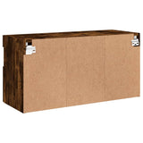 TV Wall Cabinet with LED Lights Smoked Oak 80x30x40 cm 837205