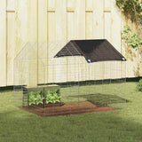 Rabbit Cage Silver 100 x 78 x 78 cm Galvanised Steel 42019236