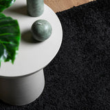 Shaggy Rug PAMPLONA High Pile Modern Black 160x160 cm 375280