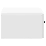 Wall-Mounted Bedside Cabinet High Gloss White 49 x 34.5 x 20 cm 898963