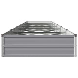 Raised Garden Bed Grey 480 x 80 x 24 cm cold-rolled steel 8006519