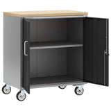 Trolley Rolling Workbench Black and Grey 75 x 45 x 85 cm 4103485