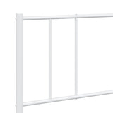 Metal Bed Frame without Mattress with Footboard White 193x203cm 352553
