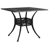 Bistro Set Black Cast Aluminium Large Durable Bistro Set 3070605