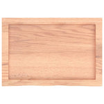 Bathroom Countertop Light Brown 60x40x cm Treated Solid Wood 3156105