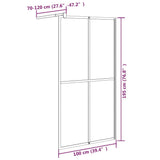 Walk-in Shower Screen 100x195cm Dark Tempered Glass 151886
