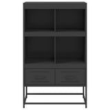 Highboard Black 68.5x39x111.5 cm Steel 846602