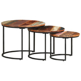 Nesting Tables 3 pcs Solid Reclaimed Wood 338003