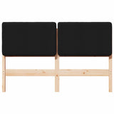 Upholstered Headboard Brown and Black 120 cm Solid Pine Wood 880080