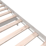 3101349 Bed Frame without Mattress White Solid Wood 140x200 cm