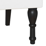 Bench White 119.5 x 64.5 x 75 cm Faux Leather 42019300