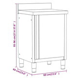 ZNTS Commercial Kitchen Cabinets 3 pcs Stainless Steel 3083719