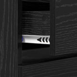 Sideboard with Drawer Black Oak 60 x 35 x 70 cm Engineered Wood 881955