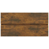 Sink Cabinet Smoked Oak 90x38.5x45 cm Engineered Wood 815654