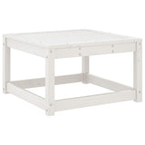 Garden Footstool White Solid Wood Pine 844680