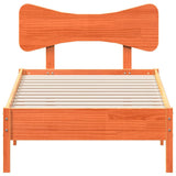 Bed Frame without Mattress Wax Brown 90x190 cm Single Solid Wood Pine 3328255