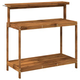Outdoor Potting Bench 111.5 x 48.5 x 107 cm Solid Acacia Wood 903086
