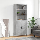 Highboard Concrete Grey 69.5x34x180 cm Engineered Wood 3189265