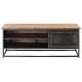 Coffee Table Grey 90x50x35 cm Solid Acacia Wood 323500