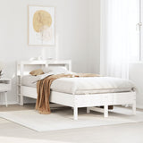 Bed Frame without Mattress White 75x190 cm Small Single Solid Wood Pine 3306172