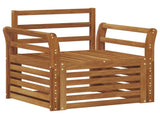 Outdoor Sofa Solid Acacia Wood Natural 3436354