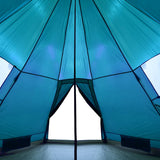 Camping Tent Tipi 4-Person Blue Waterproof 94381