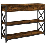 Console Table Smoked Oak 100x28x75 cm Engineered Wood 834192