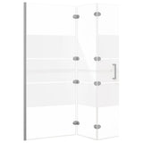 Folding Shower Enclosure ESG 120x140 cm White 150739