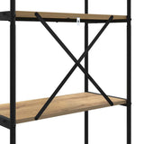 Bookshelf 4-Tier 80 x 30 x 146 cm Engineered wood Artisan Oak 879898
