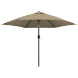 Garden Parasol with Metal Pole 300 cm Taupe 44500