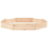 Sandbox with Seats Octagon Solid Wood Pine 825016