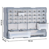 Multi-drawer Organiser with 38 Drawers 52x16x37.5 cm 147578